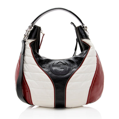 Gucci Leather Snow Glam Hobo