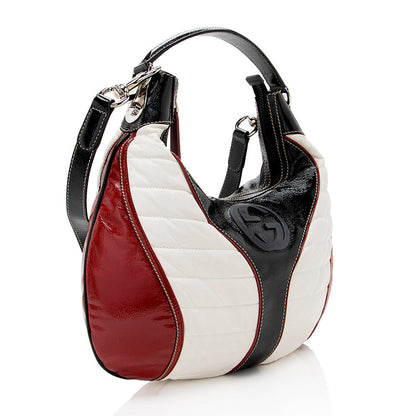 Gucci Leather Snow Glam Hobo