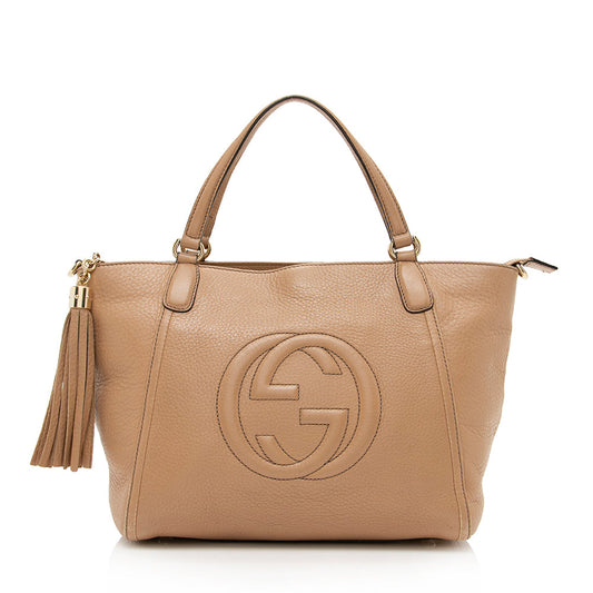 Gucci Leather Soho Top Handle Tote