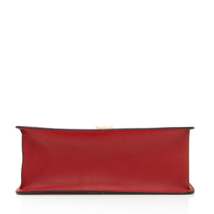Gucci Leather Sylvie Top Handle Medium Satchel (SHF-BlCZi9)