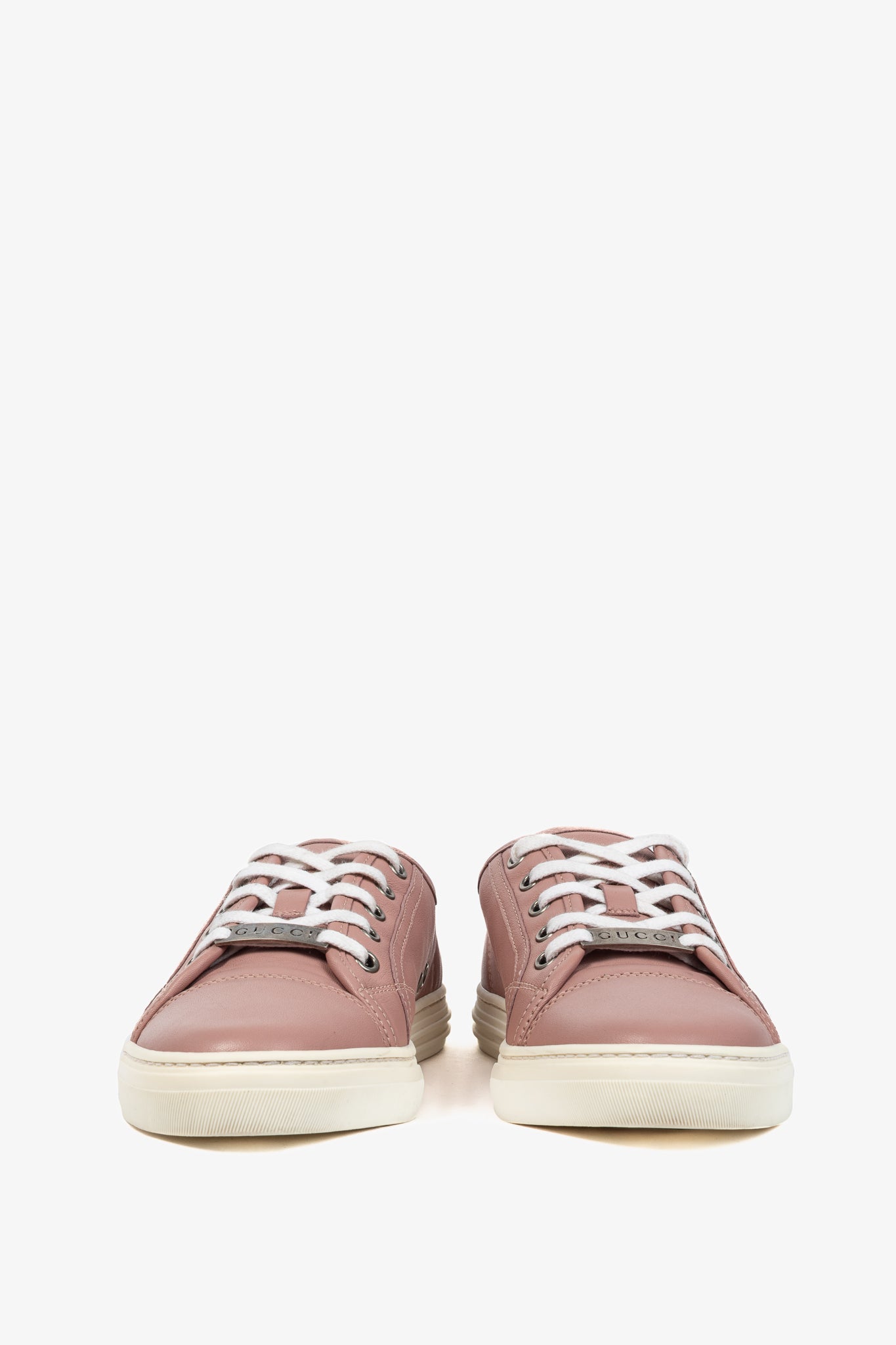 Gucci Pink Miro Soft Leather Low-Top Sneakers