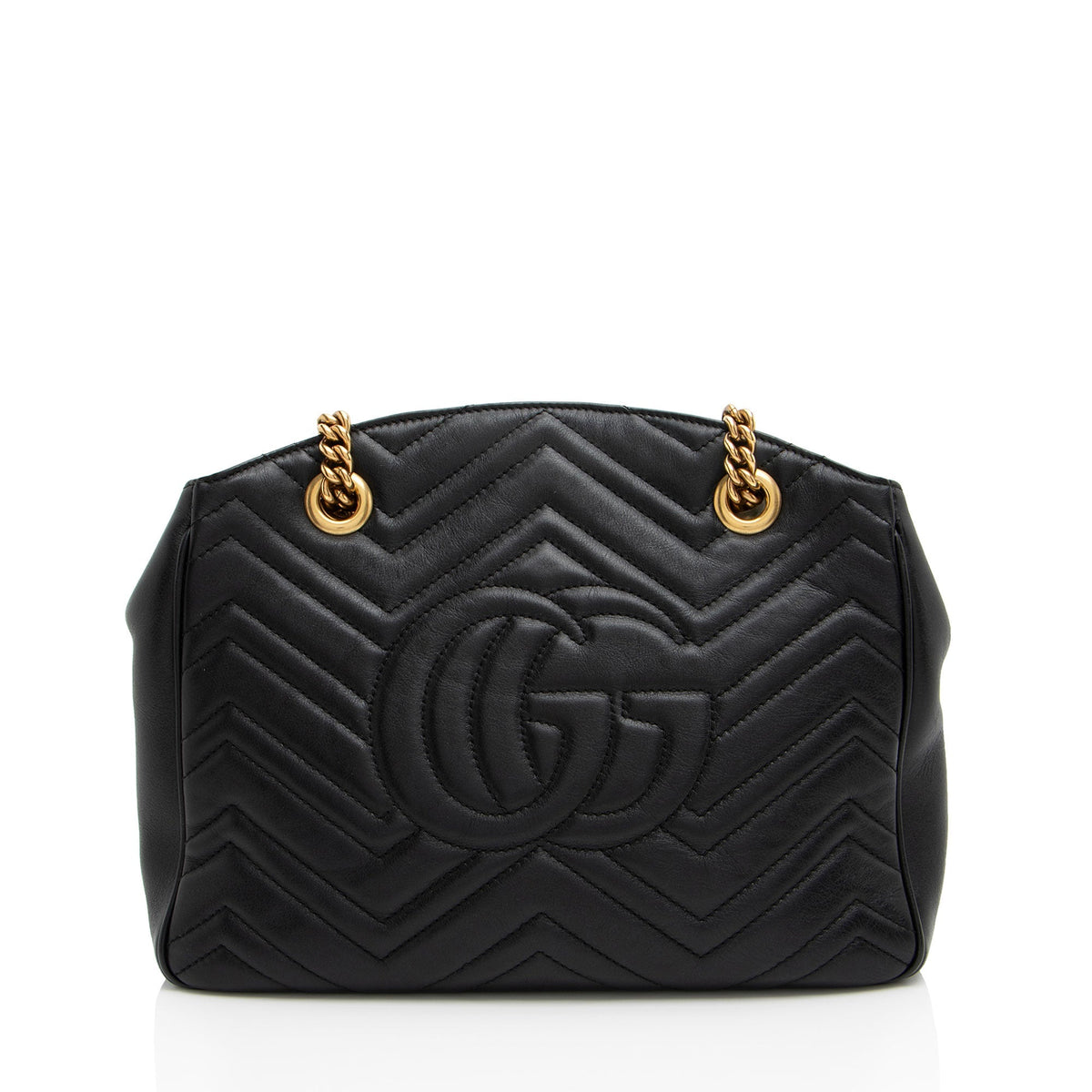 Gucci Matelasse Calfskin GG Marmont Medium Open Shoulder Bag (SHF-iImF5c)