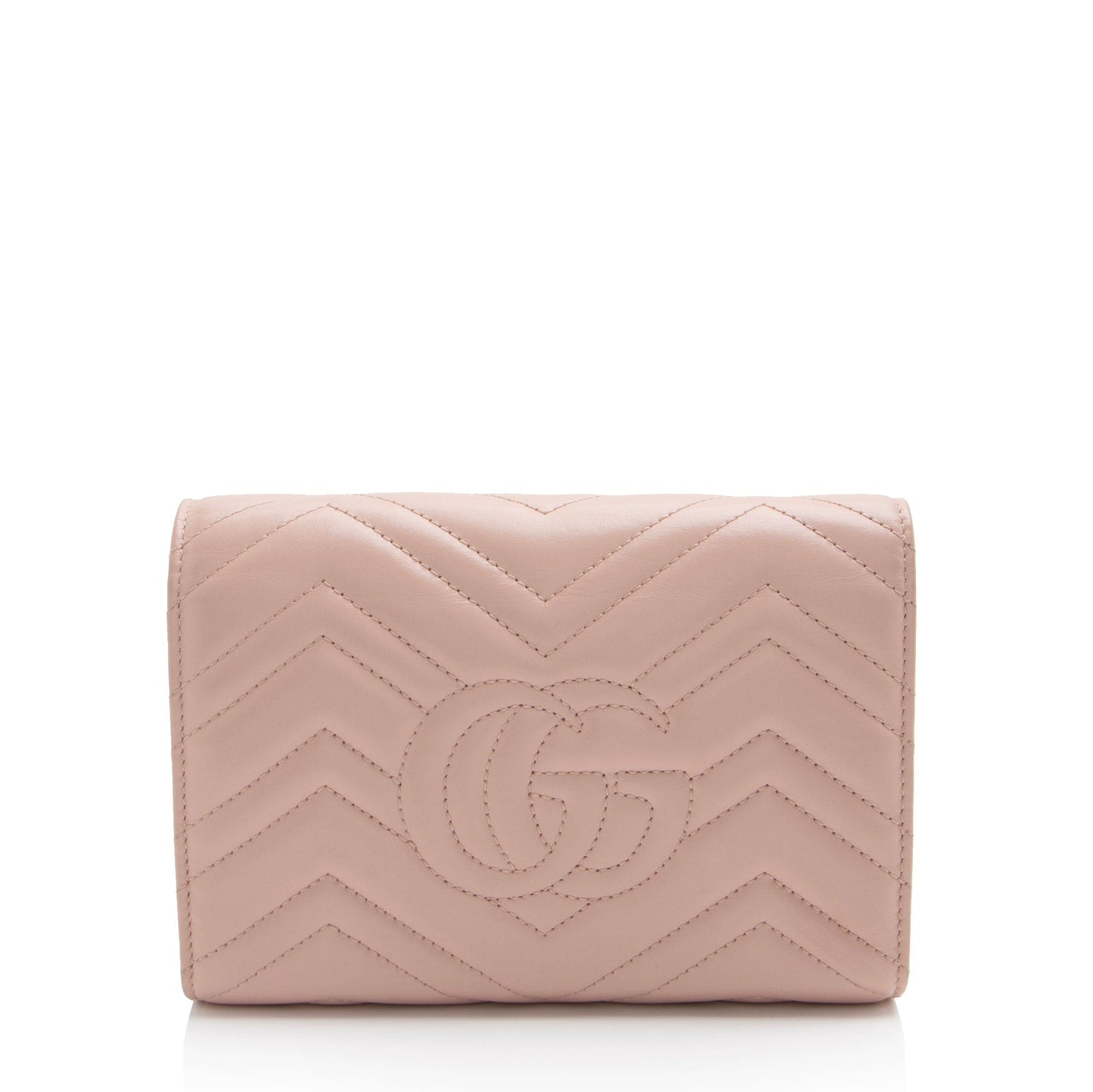 Gucci Matelasse Leather GG Marmont Mini Wallet on Chain