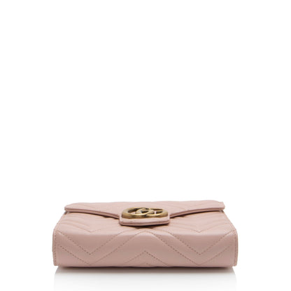 Gucci Matelasse Leather GG Marmont Mini Wallet on Chain