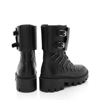 Gucci Matelasse Leather GG Marmont Charlotte Boots - Size 9 / 39