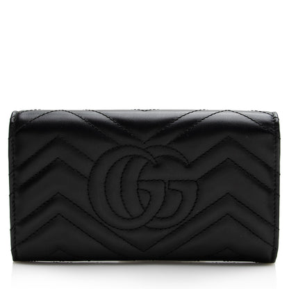 Gucci Matelasse Leather GG Marmont Continental Wallet