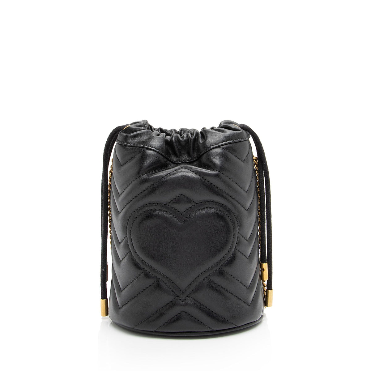 Gucci Matelasse Leather GG Marmont Mini Bucket Bag (SHF-81NEzE)