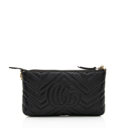 Gucci Matelasse Leather GG Marmont Mini Chain Bag (SHF-CwKDsc)