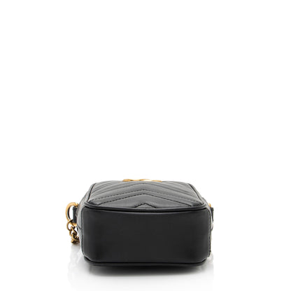 Gucci Matelasse Leather GG Marmont Mini Crossbody Bag (SHF-37j21T)