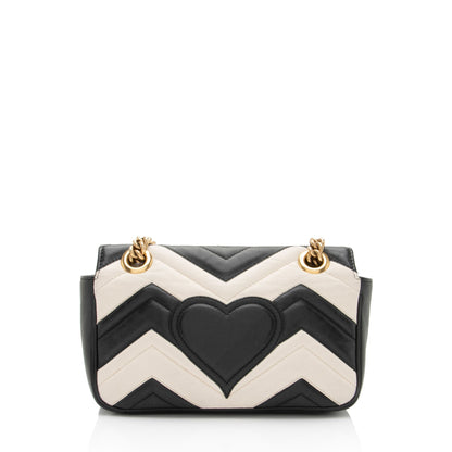 Gucci Matelasse Leather GG Marmont Two Tone Mini Flap Bag (SHF-GrfDUZ)