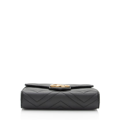 Gucci Matelasse Leather GG Marmont Mini Wallet on Chain Bag (SHF-LtbPoF)