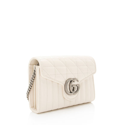 Gucci Matelasse Leather GG Marmont Mini Wallet on Chain Bag (SHF-NRc6CP)