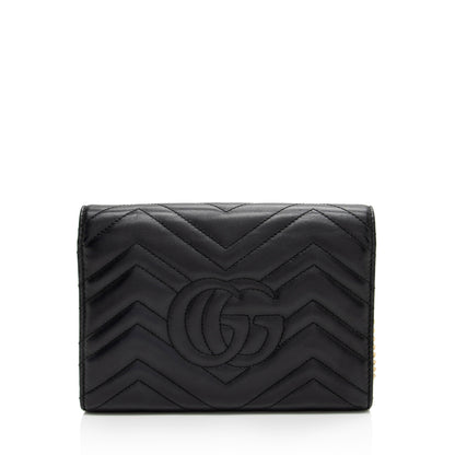 Gucci Matelasse Leather GG Marmont Mini Wallet on Chain Bag (SHF-0WR0OD)