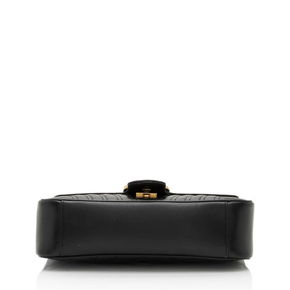 Gucci Matelasse Leather GG Marmont Small Flap Bag (SHF-Bvjama)