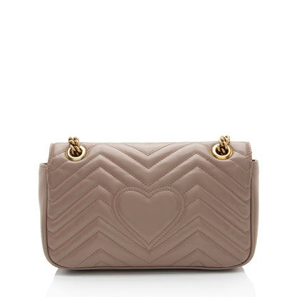 Gucci Matelasse Leather GG Marmont Small Flap Bag