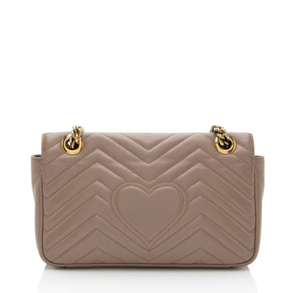 Gucci Matelasse Leather GG Marmont Small Flap Bag (SHF-V9wY7d)
