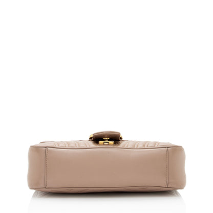 Gucci Matelasse Leather GG Marmont Small Flap Bag