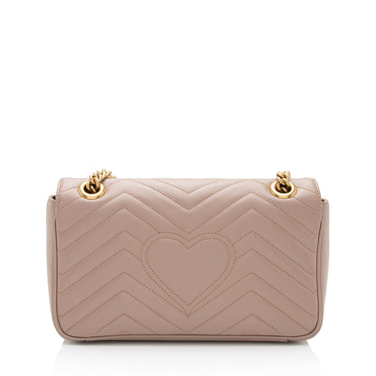 Gucci Matelasse Leather GG Marmont Small Flap Shoulder Bag (SHF-ydhtSa)