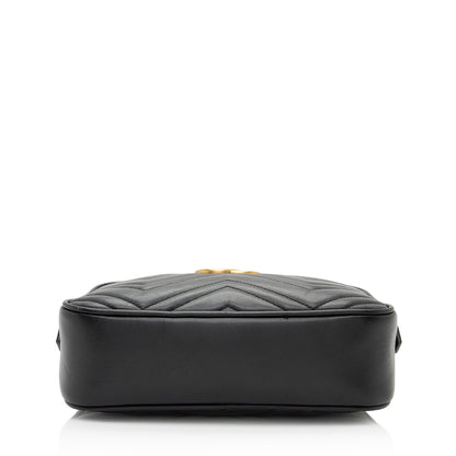 Gucci Matelasse Leather GG Marmont Small Shoulder Bag (SHF-Abtg9L)