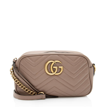 Gucci Matelasse Leather GG Marmont Small Shoulder Bag (SHF-LVfFFC)