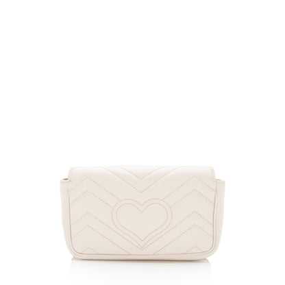 Gucci Matelasse Leather GG Marmont Super Mini Flap Bag (SHF-4vMIDn)