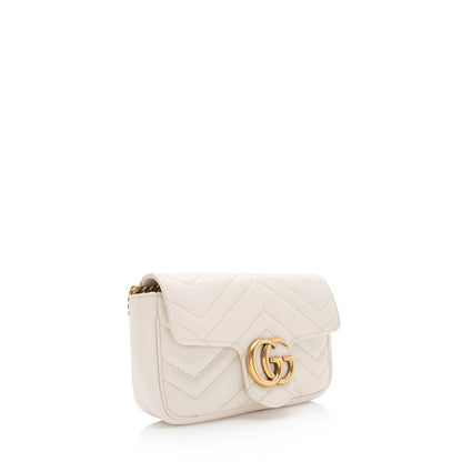 Gucci Matelasse Leather GG Marmont Super Mini Flap Bag (SHF-4vMIDn)