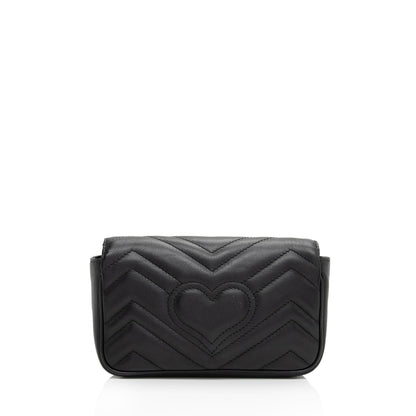 Gucci Matelasse Leather GG Marmont Super Mini Flap Bag (SHF-a6vrvo)