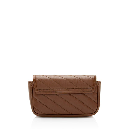 Gucci Matelasse Leather GG Marmont Super Mini Flap Bag (SHF-OIMhbP)