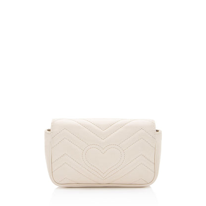 Gucci Matelasse Leather GG Marmont Super Mini Flap Bag
