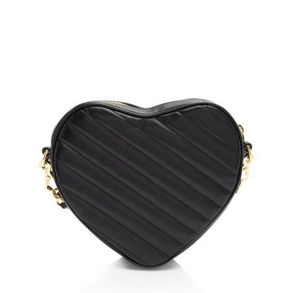 Gucci Matelasse Leather Interlocking G Heart Mini Shoulder Bag