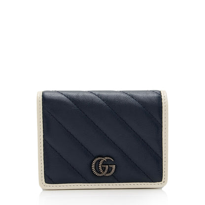 Gucci Matelasse Leather Torchon GG Marmont Card Case Wallet (SHF-ZIofPZ)