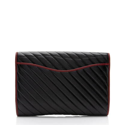 Gucci Matelasse Leather Torchon GG Marmont Clutch (SHF-CeLx8H)