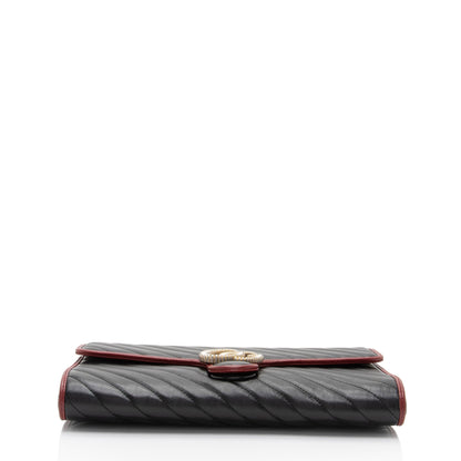 Gucci Matelasse Leather Torchon GG Marmont Clutch (SHF-CeLx8H)