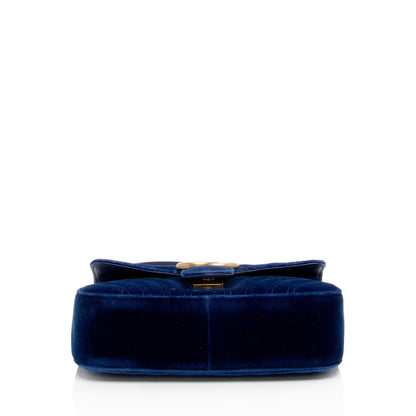 Gucci Matelasse Velvet GG Marmont Mini Flap Bag (SHF-YOfJ5m)
