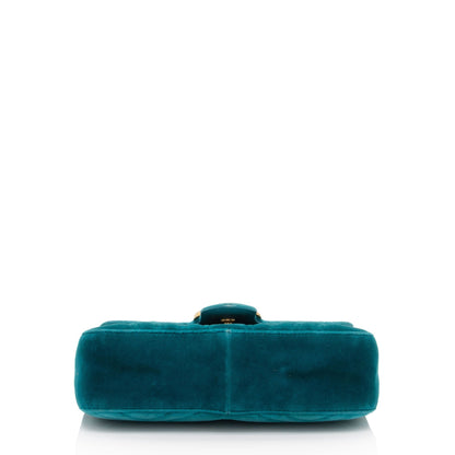 Gucci Matelasse Velvet GG Marmont Mini Flap Bag