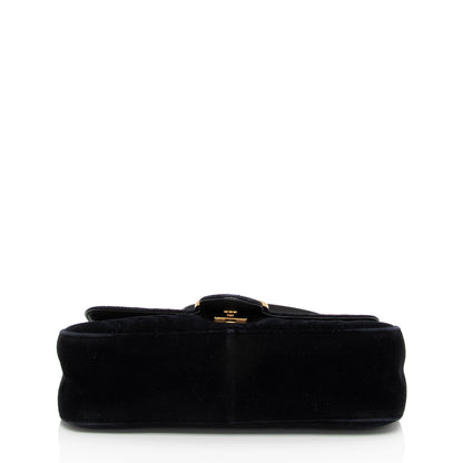 Gucci Matelasse Velvet GG Marmont Small Flap Shoulder Bag (SHF-cGU4RL)