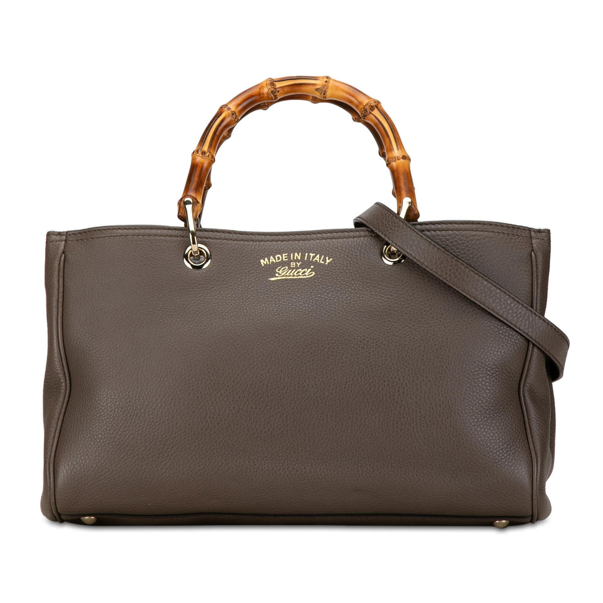 Gucci Medium Calfskin Bamboo Shopper Satchel (SHG-N0vdQS)