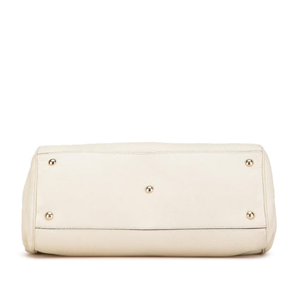 Gucci Medium Calfskin Bamboo Shopper Satchel (SHG-W4g9o3)