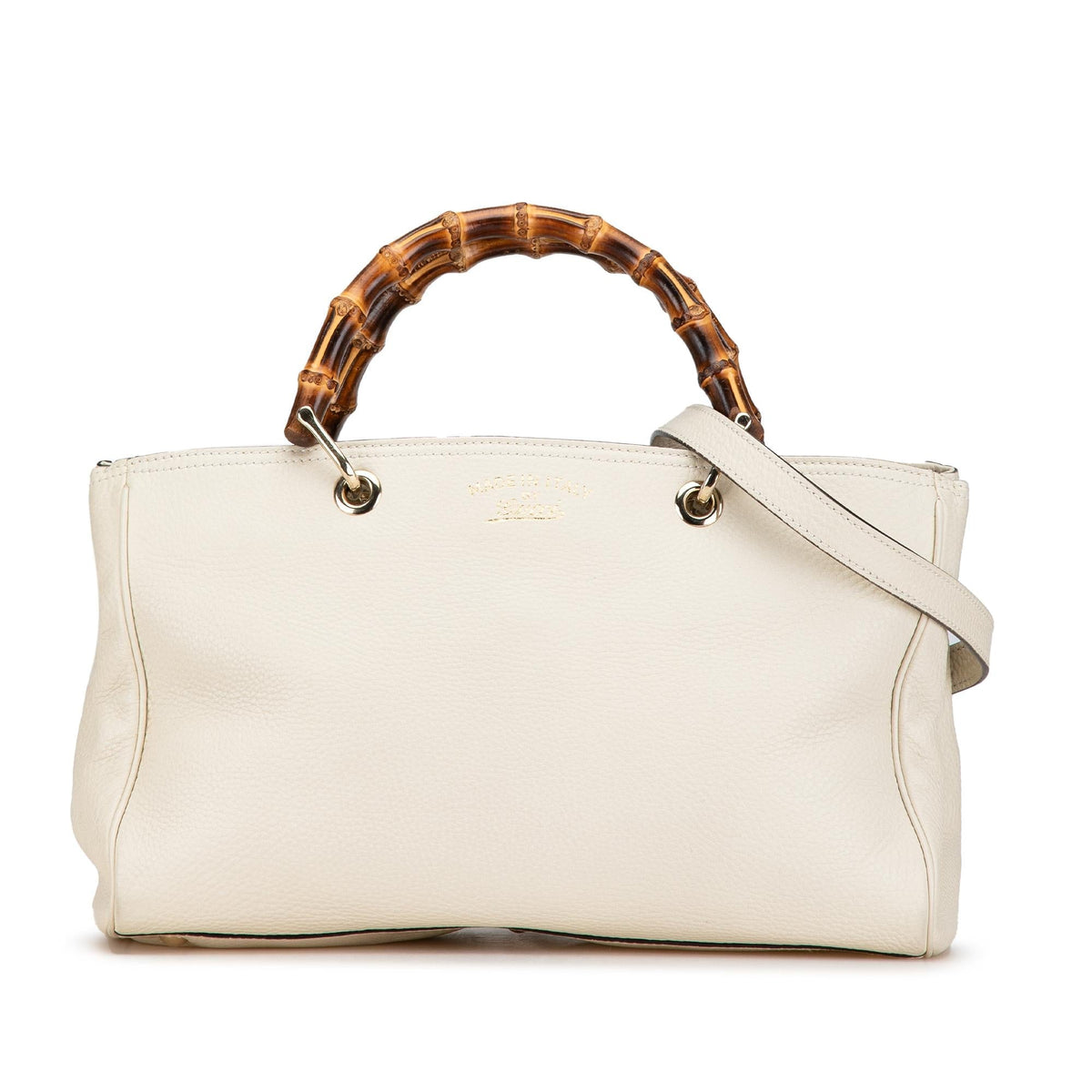 Gucci Medium Calfskin Bamboo Shopper Satchel (SHG-W4g9o3)