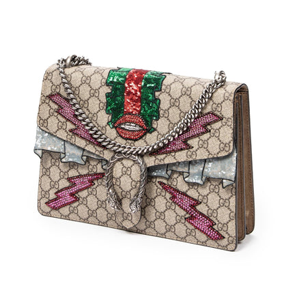 Gucci Medium Embellished GG Supreme Dionysus Shoulder Bag (SHG-jB9ofC)