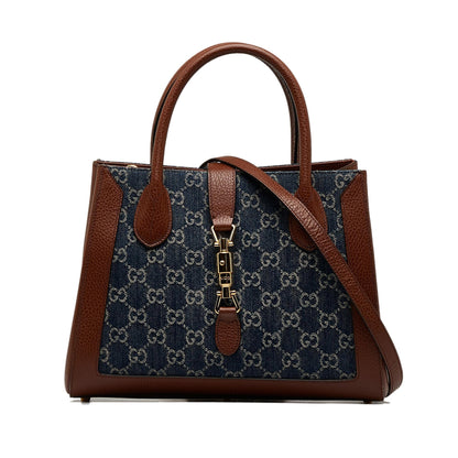 Gucci Medium GG Denim Jackie 1961 Tote (SHG-1r0eCA)