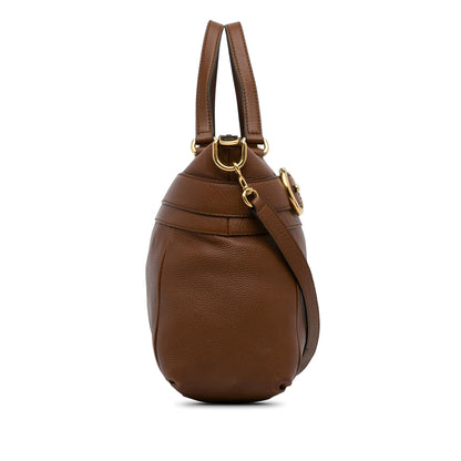 Gucci Medium Leather Ride Top Handle Bag (SHG-ZEr6xw)