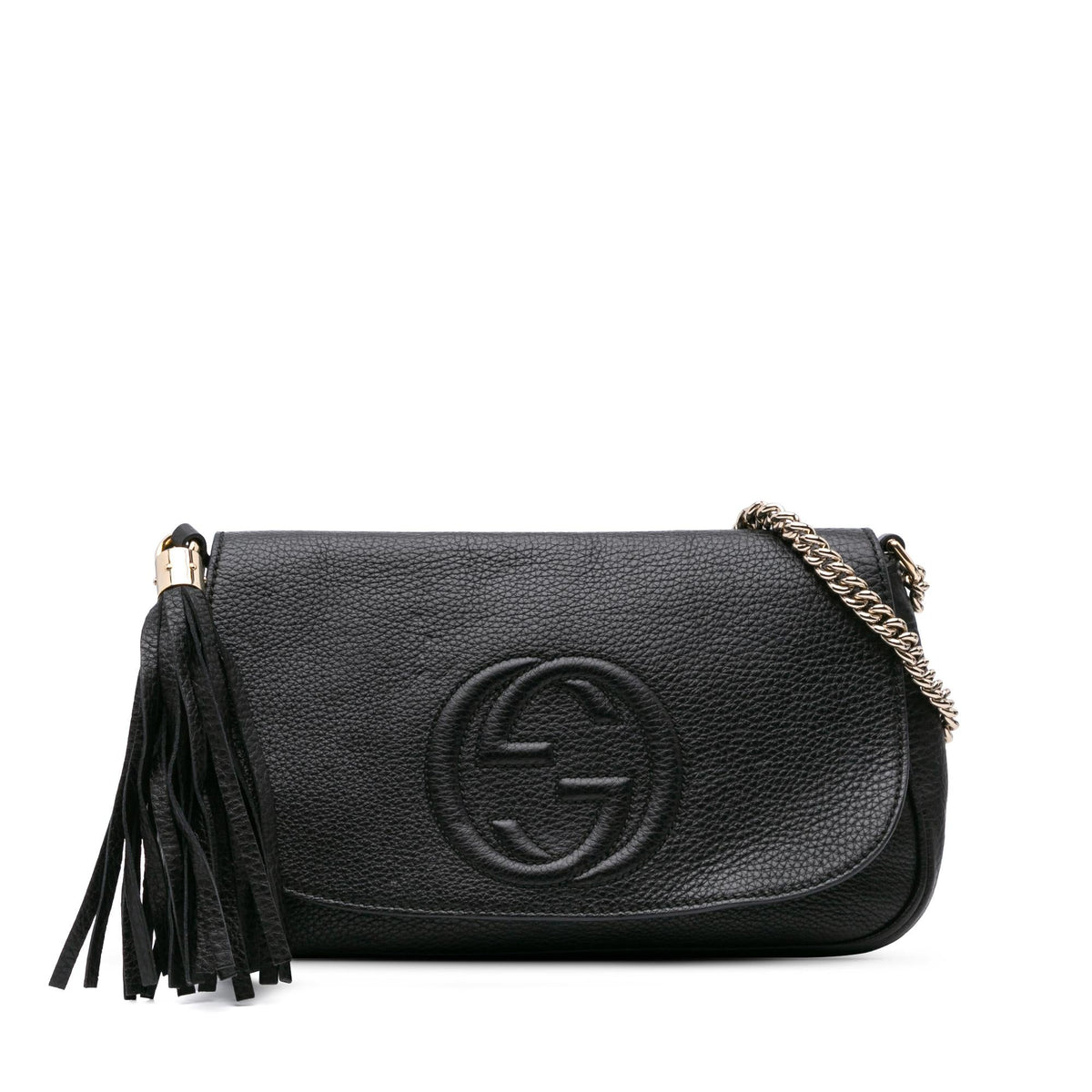 Gucci Medium Leather Soho Chain Flap Crossbody
