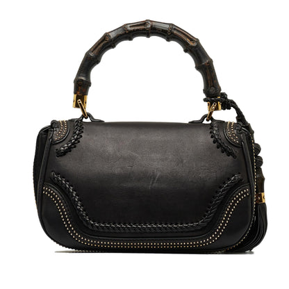 Gucci Medium Studded New Bamboo Tassel Satchel (SHG-LOkrtI)