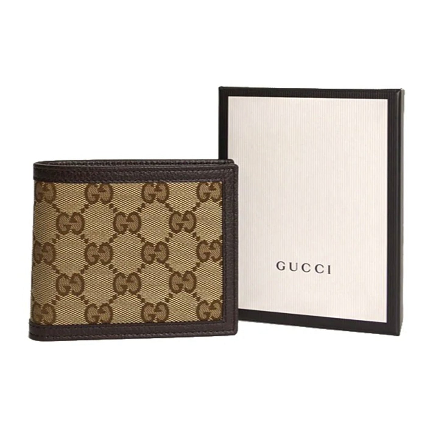 Gucci Men's Bi Fold wallet 260987 525040 Beige & Brown Guccissima (GGMW2022)