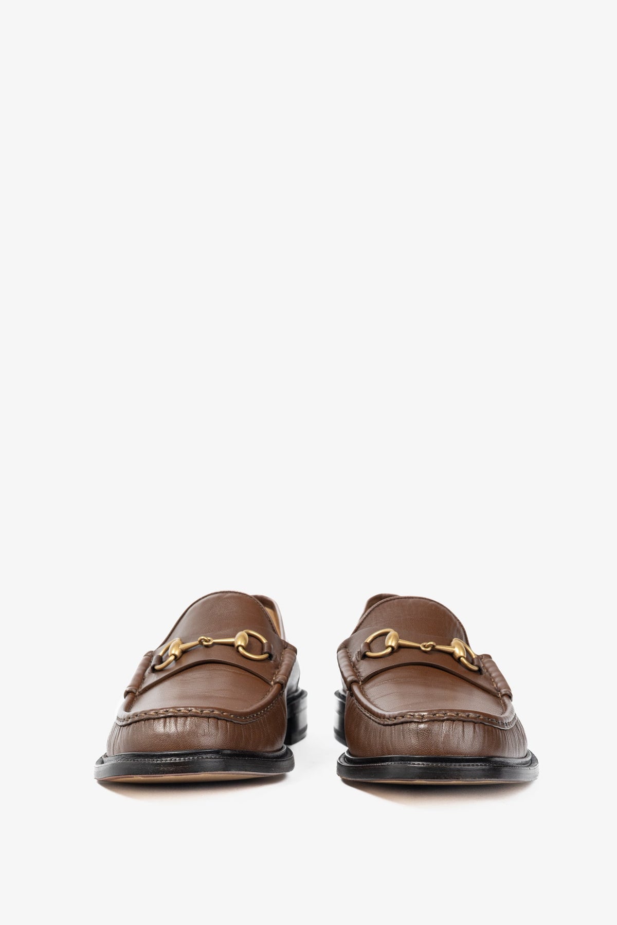 Gucci Wislet Brown Sugar Mandala Goat Horsebit Loafers