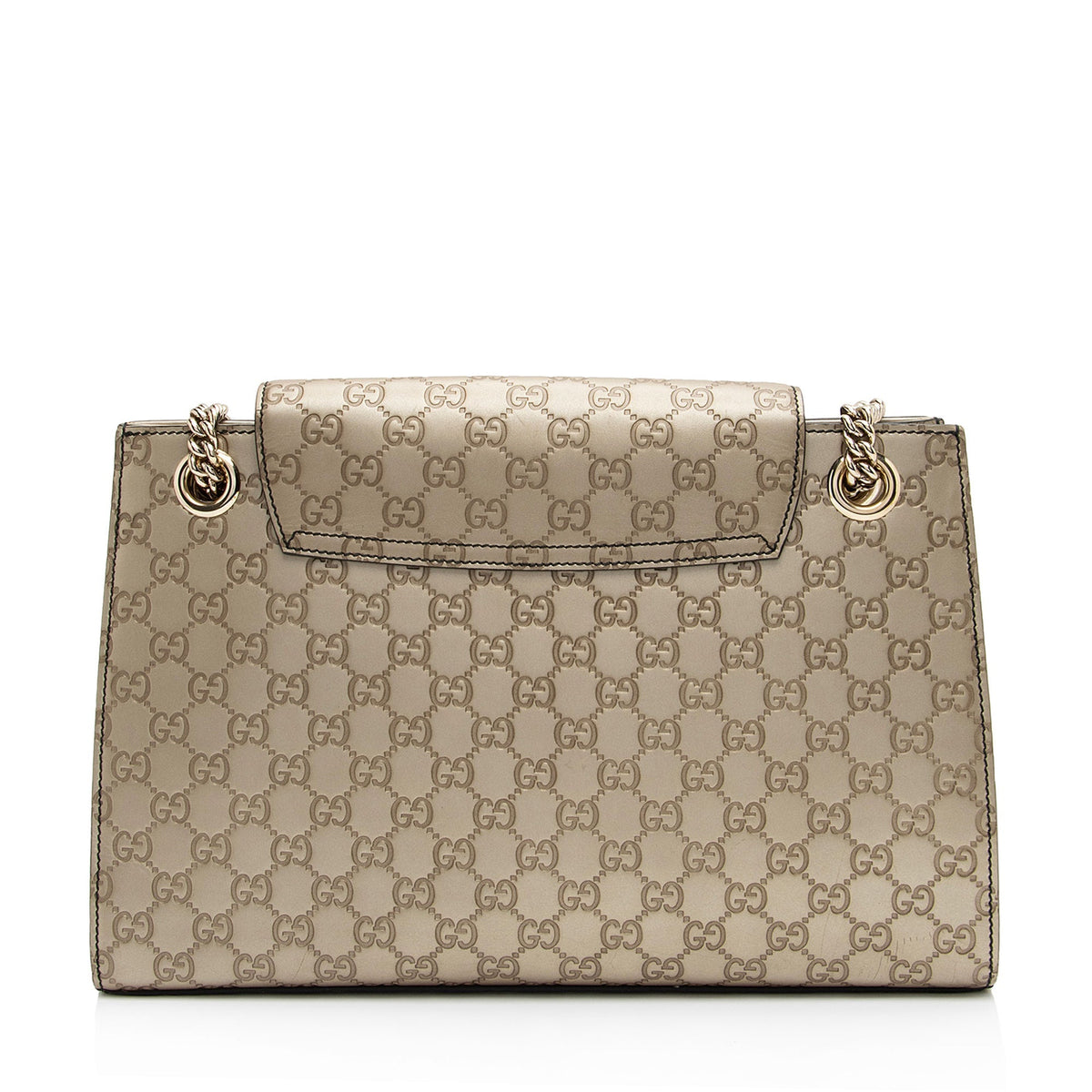 Gucci Metallic Guccissima Leather Emily Large Shoulder Bag (SHF-tKZxyz)