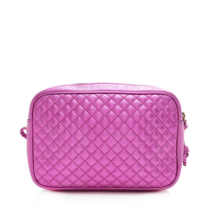 Gucci Metallic Quilted Leather Trapuntata Small Shoulder Bag