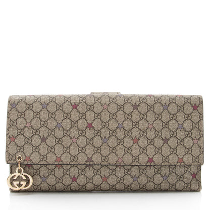 Gucci Micro GG Supreme Stars Continental Wallet (SHF-JX6vJI)