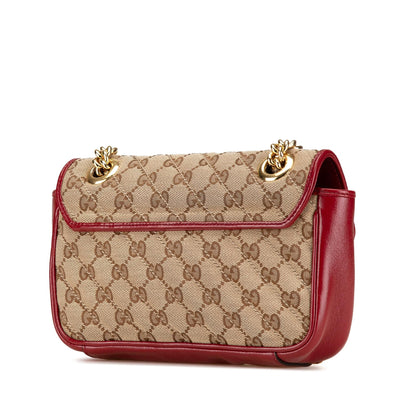 Gucci Mini GG Canvas Marmont Matelasse Flap